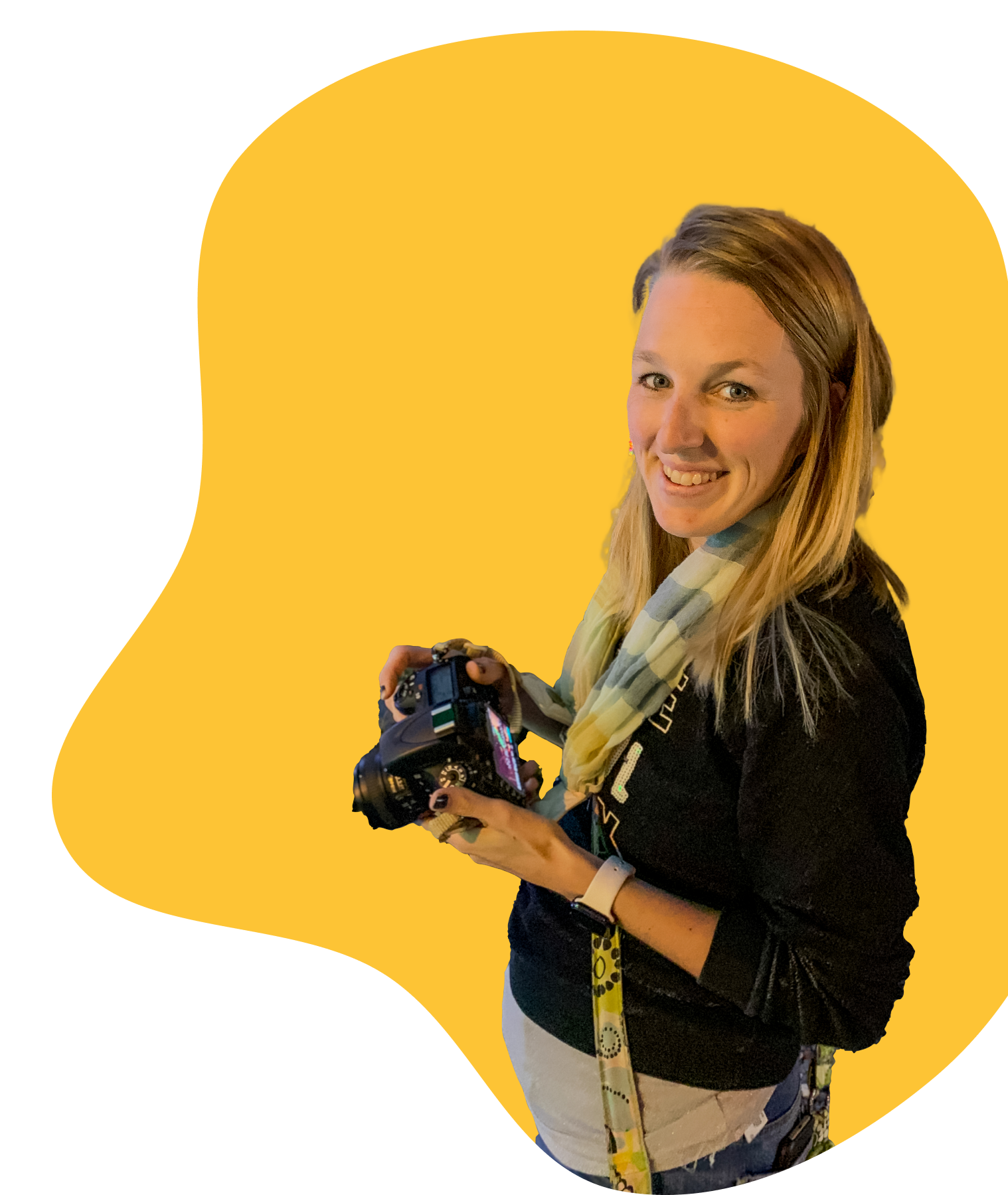 Image of Amanda Dobias with yellow background